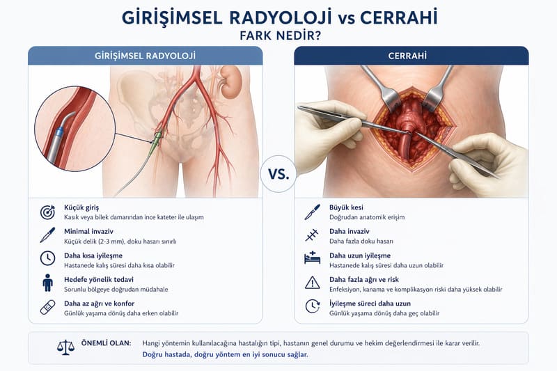 Girişimsel Radyoloji Cerrahi Farkları