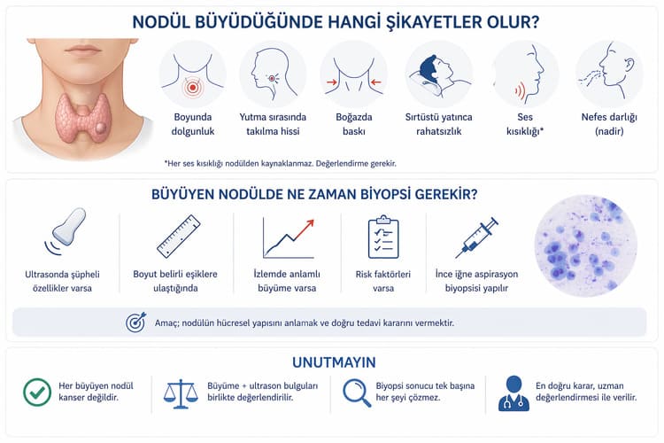Tiroid nodülü büyümesi şikayetler