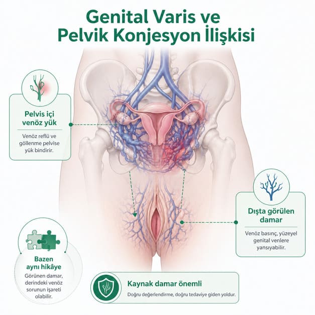 genital varis pelvik konjesyon iliskisi
