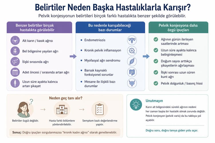 pelvik konjesyon belirtileri karışır