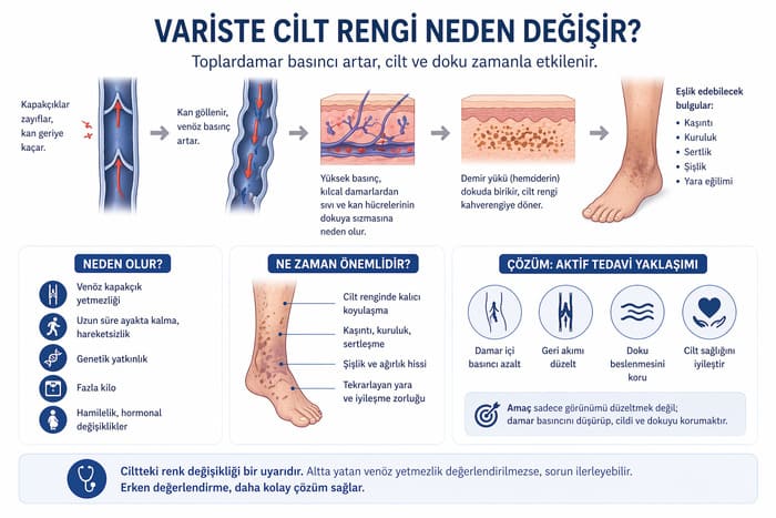 varis cilt rengi değişikliği