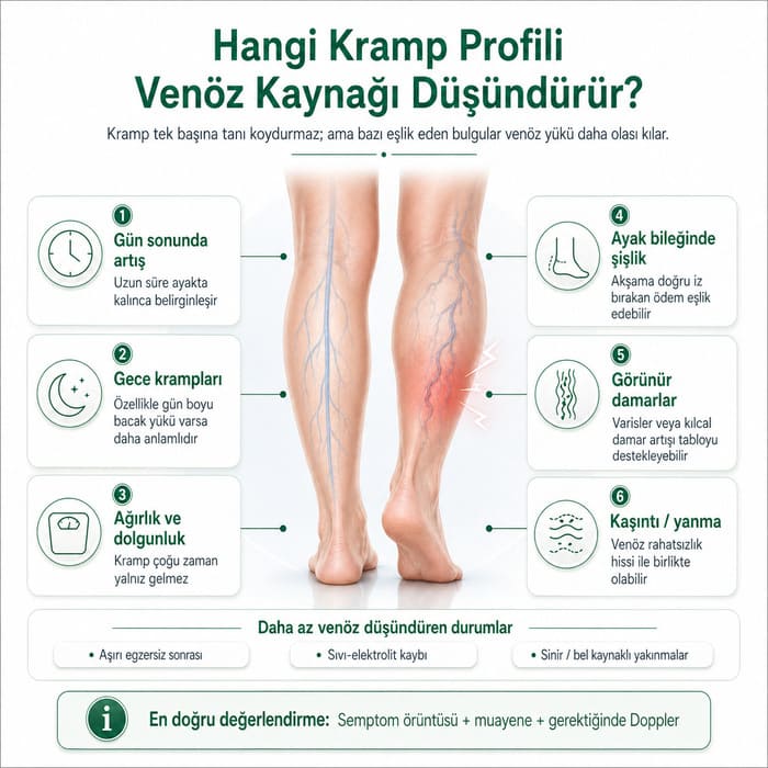 venöz kaynaklı bacak kramp