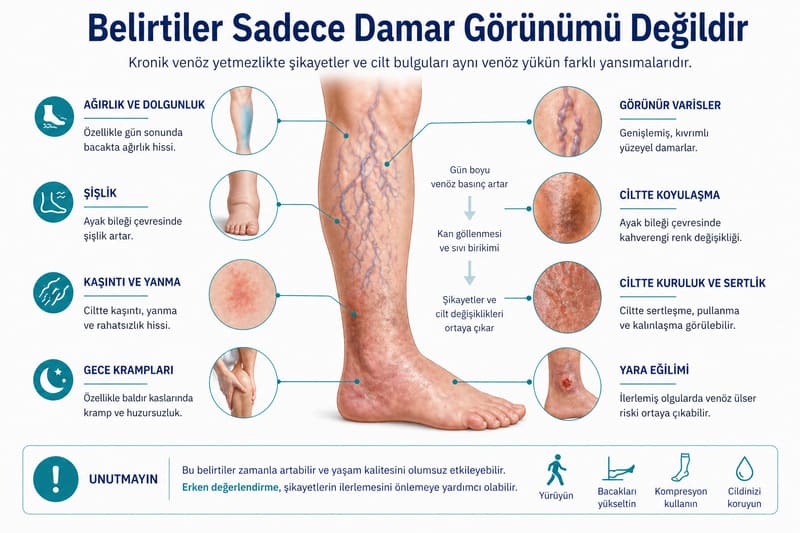 venöz yetmezlik belirtiler