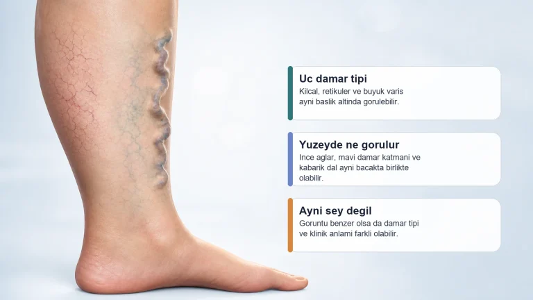Varisli Bacak Görüntüsü: Kılcal, Retiküler ve Büyük Varisler Nasıl Ayırt Edilir?